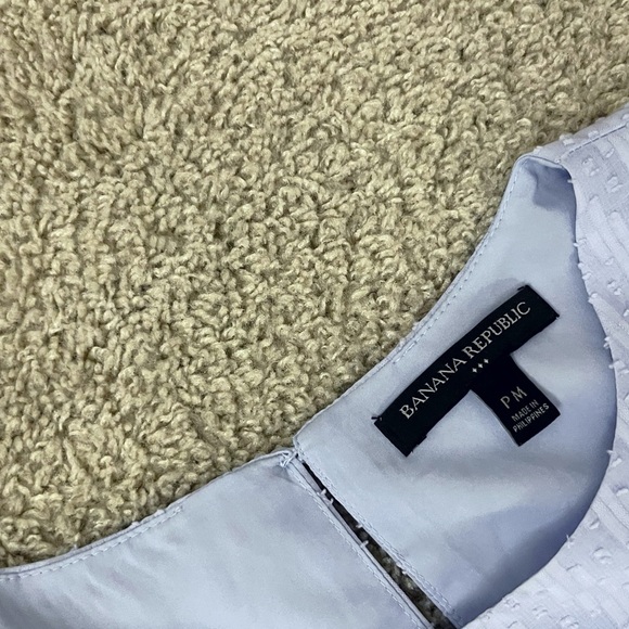 Banana Republic boxy light blue textured Sleeveless Tank Top Relaxed Fit medium - Picture 3 of 5